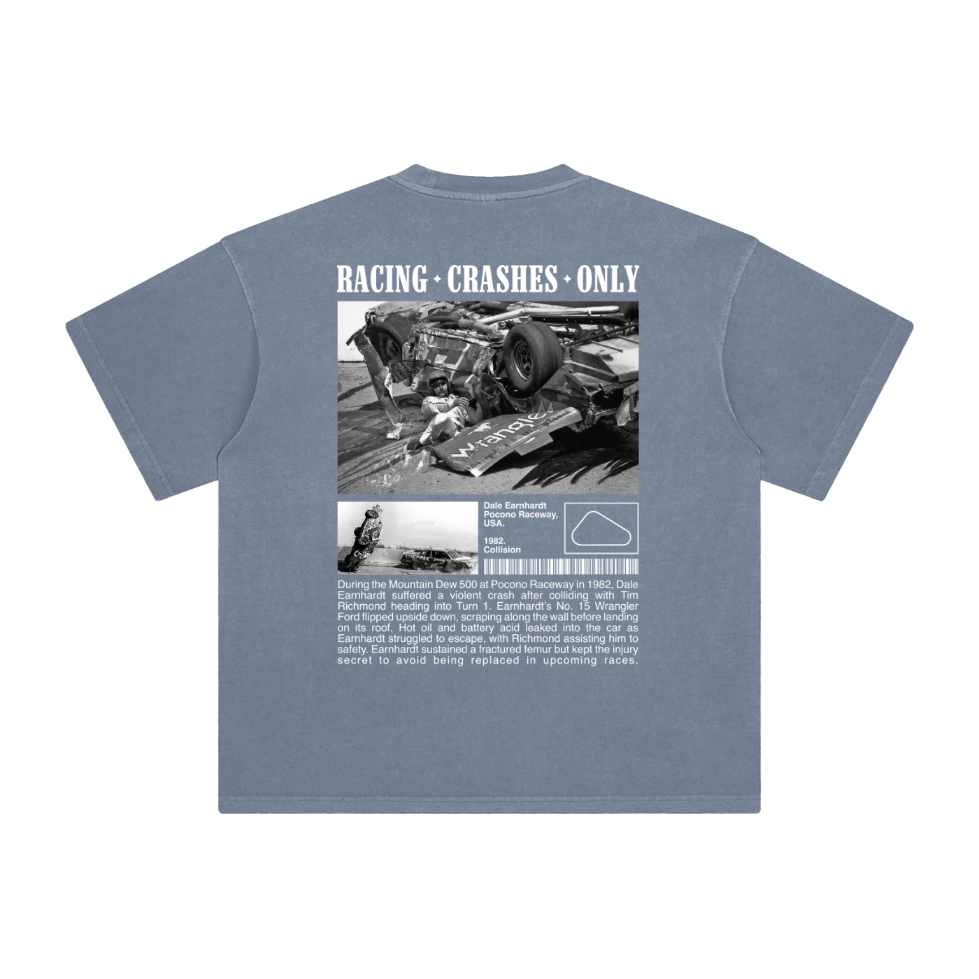 Dale Earnhardt Pocono Crash Tee