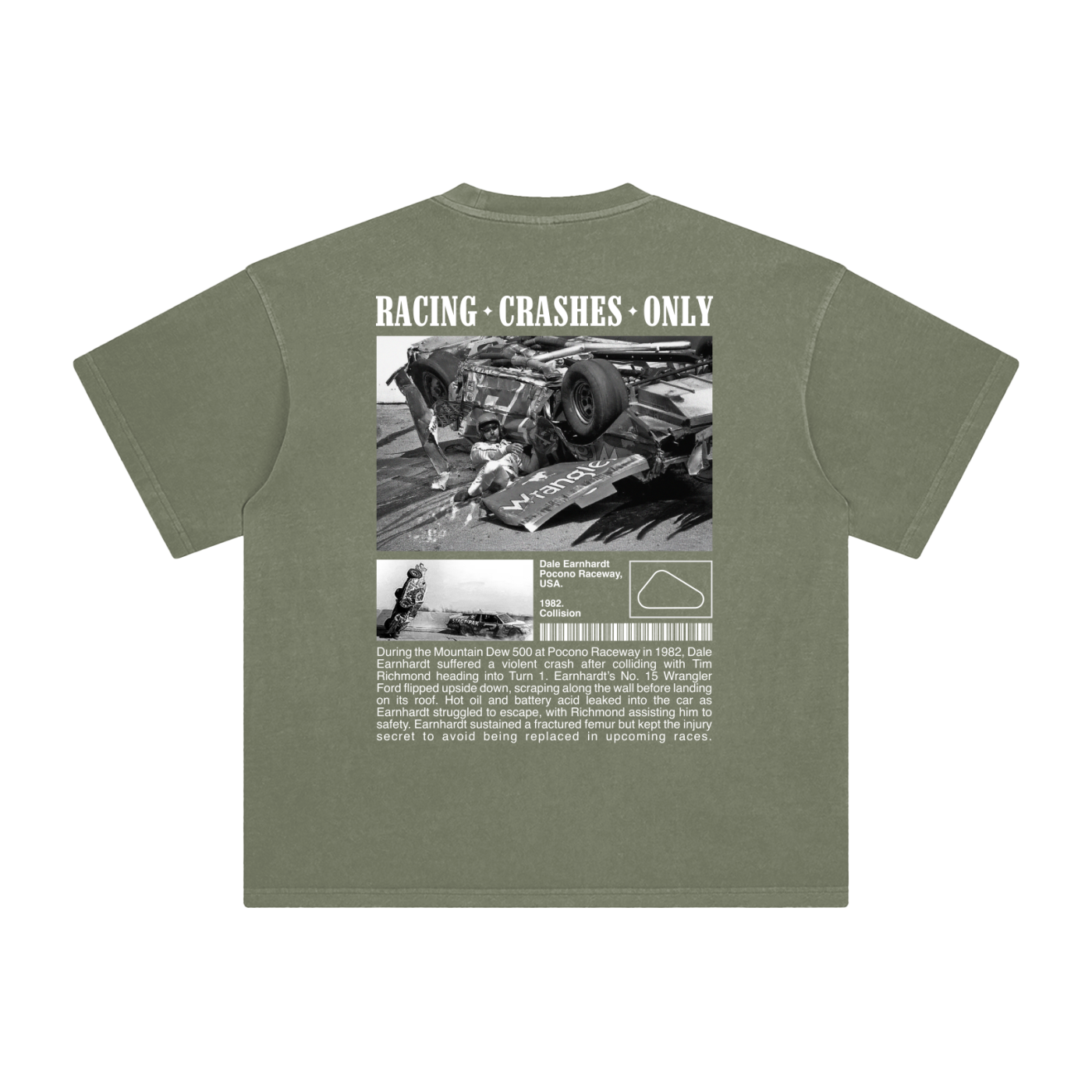 Dale Earnhardt Pocono Crash Tee