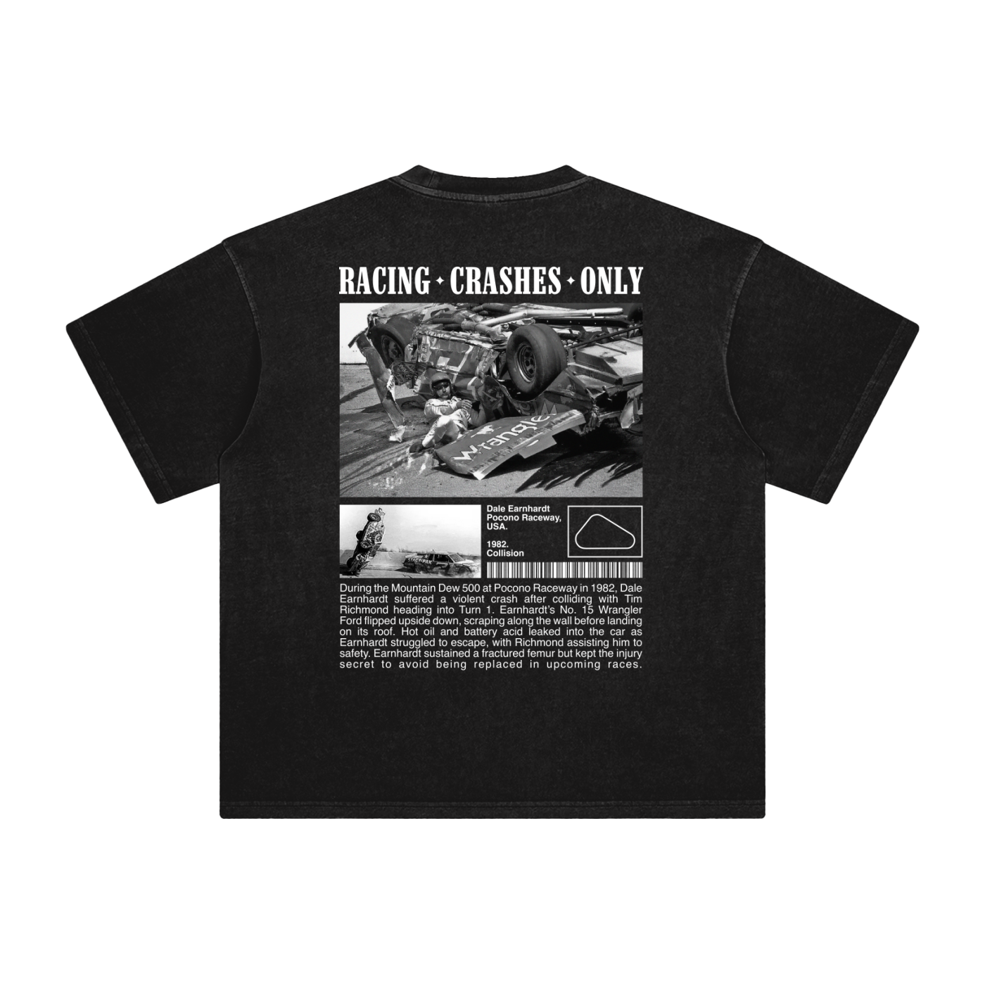Dale Earnhardt Pocono Crash Tee