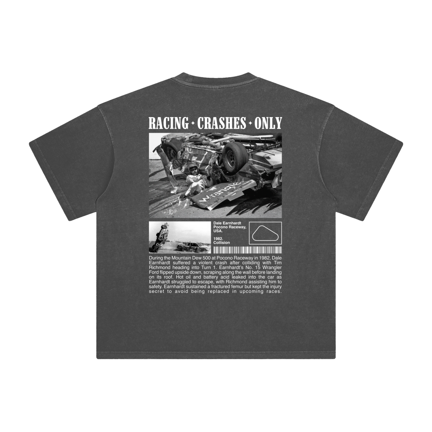 Dale Earnhardt Pocono Crash Tee
